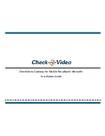 CheckVideo Gateway Installation Manual preview