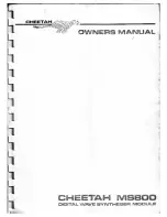 Cheetah MS800 Owner'S Manual preview