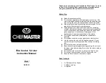 Preview for 1 page of ChefMaster HEB640 Instruction Manual