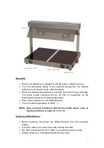 Preview for 3 page of ChefMaster HED240 Instruction Manual