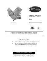 Chefmate GC510 Owner & Operator Instruction Manual preview