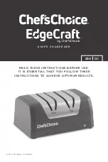 Chef's Choice EdgeCraft DC 220 Instructions Manual preview