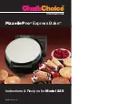 Chef's Choice PizzellePro Express Bake 835 Instructions & Recipes предпросмотр