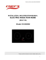 Chef's EH-DIH890 Installation And Operation Manual preview