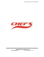 Предварительный просмотр 36 страницы Chef's EH-DIH890 Installation And Operation Manual