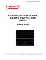 Chef's EH-IH545 Installation And Operation Manual preview