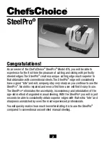 Preview for 2 page of Chef'sChoice SteelPro 475 Series Instructions Manual