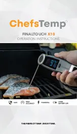 Preview for 1 page of ChefsTemp FINALTOUCH X10 Operation Instructions Manual