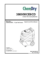 ChemDry 386950CE6CD Operator And Parts Manual preview