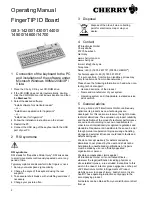 Предварительный просмотр 2 страницы Cherry FingerTIP ID Board G83 Series Operating Manual