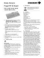 Предварительный просмотр 3 страницы Cherry FingerTIP ID Board G83 Series Operating Manual