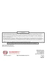 Предварительный просмотр 12 страницы Cherry G752A Original Instructions Manual