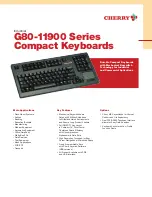 Cherry G80-11900 Specifications preview