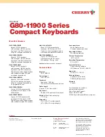 Preview for 2 page of Cherry G80-11900 Specifications