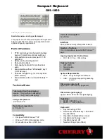 Cherry G81-1800HBAUS Specifications preview