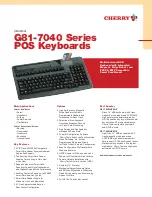Cherry G81-7040LPAEU-0 Specifications preview