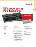 Preview for 1 page of Cherry G81-8000-LPBUS Specifications