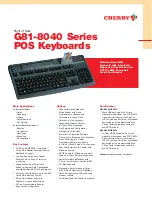 Preview for 1 page of Cherry G81-8040 Specifications