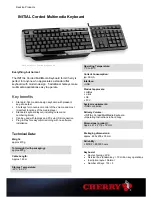 Preview for 1 page of Cherry G82-27000EU Specifications