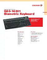 Cherry G83-14300 Specifications preview