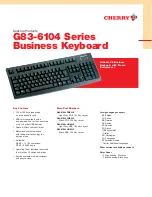 Cherry G83-6104 Technical Data preview