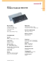 Preview for 1 page of Cherry G84-4100 Technical Data