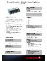Cherry G84-4400 Technical Data preview