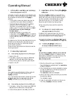 Preview for 9 page of Cherry G85-20050 Operating Manual