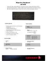 Cherry J84-4300LUAUS-2 Technical Data preview