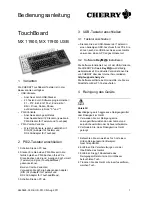 Предварительный просмотр 1 страницы Cherry MX 11900 Instructions Manual