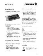 Предварительный просмотр 3 страницы Cherry MX 11900 Instructions Manual