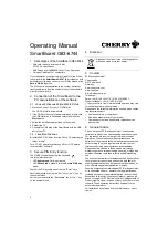 Предварительный просмотр 2 страницы Cherry SmartBoard G83-6744 Operating Manual