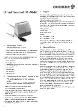 Preview for 2 page of Cherry SmartTerminal ST-1044 Quick Start Instructions