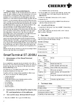 Preview for 2 page of Cherry SmartTerminal ST-2000U Instructions