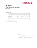 Preview for 2 page of Cherry XS Trackball Keyboard Operation Instructions