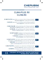 Preview for 1 page of CHERUBINI CLIMA PLUS RX Instructions Manual