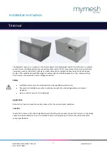 Предварительный просмотр 1 страницы Chess mymesh Trisensor Installation Instruction