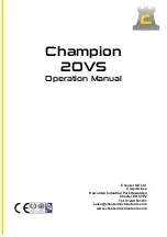 CHESTER Champion 20VS Operation Manual предпросмотр