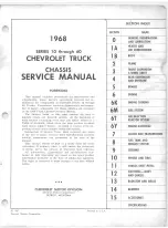 Preview for 2 page of Chevrolet 10 Series 1968 Service Manual