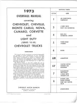 Предварительный просмотр 4 страницы Chevrolet 10 series 1973 Overhaul Manual