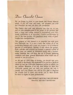 Предварительный просмотр 5 страницы Chevrolet 1949 Automobile Owner'S Manual