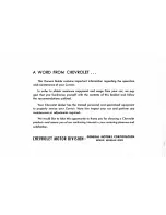 Preview for 3 page of Chevrolet 1965 Corvair Owner'S Manual