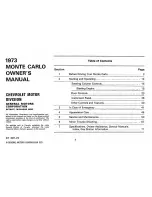 Preview for 3 page of Chevrolet 1973 Monte Carlo Owner'S Manual