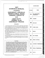 Предварительный просмотр 5 страницы Chevrolet 1977 10 Series Repair Manual