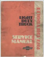 Preview for 1 page of Chevrolet 1977 light duty truck Service Manual