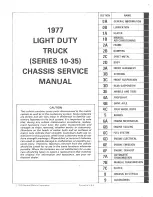 Preview for 4 page of Chevrolet 1977 light duty truck Service Manual