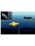 Preview for 1 page of Chevrolet 1996 Blazer Owner'S Manual