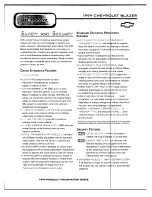 Preview for 8 page of Chevrolet 1999 Blazer Product Information Manual