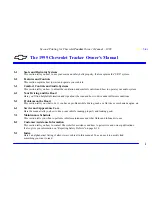 Chevrolet 1999 tracker Owner'S Manual preview