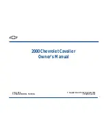 Предварительный просмотр 2 страницы Chevrolet 2000 Cavalier Owner'S Manual